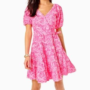 Lilly Pulitzer: Iralee Linen Wrap Dress NWT Size 14